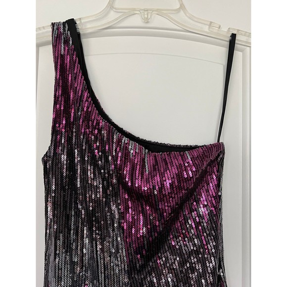 Charlotte Russe One Shoulder Dress, Stretchable Bodycon Multicolor Size Small - Picture 5 of 8